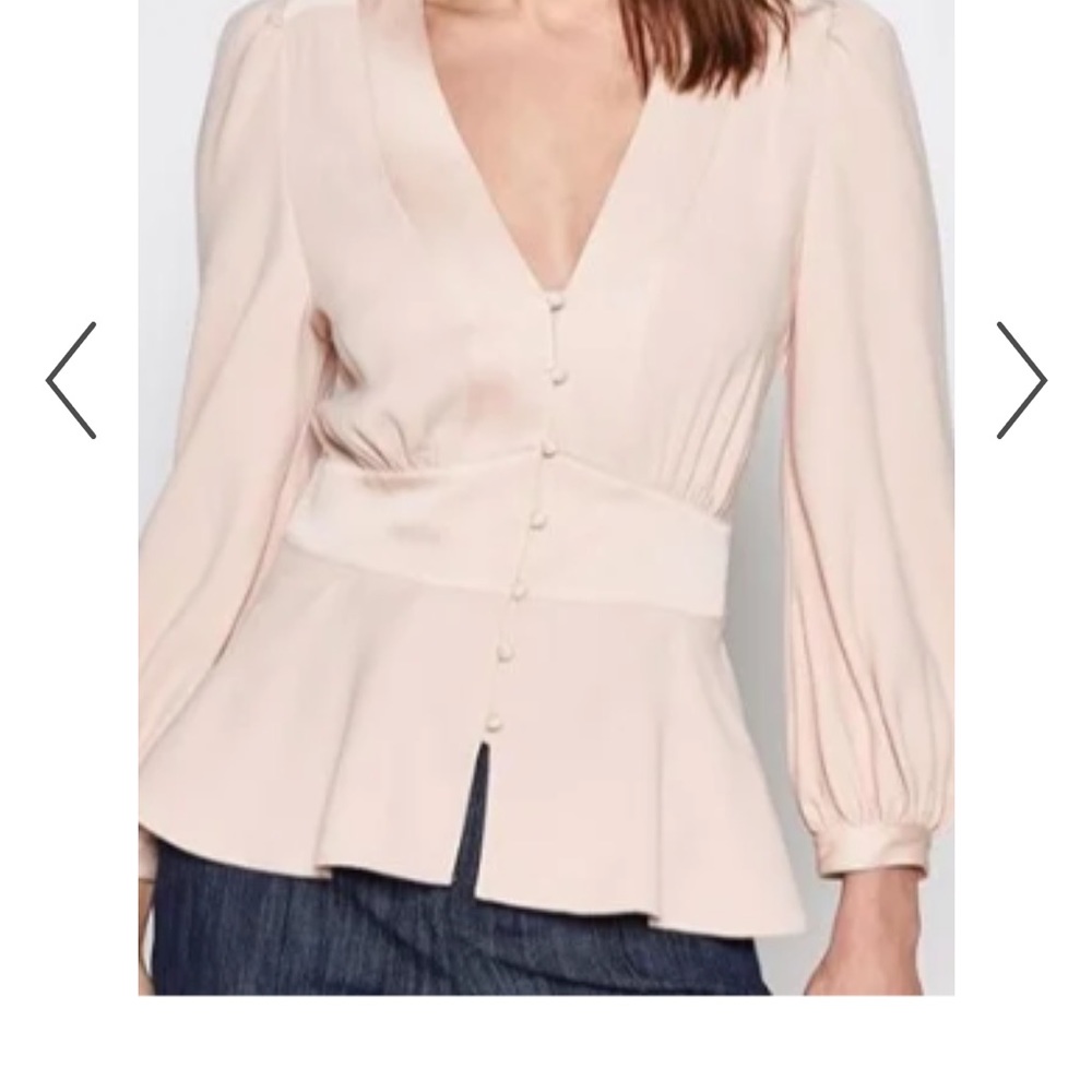 Joie Monisha Peplum Hem Pink Top